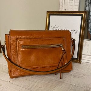 Divina Firenze cognac bag in genuine Italian leather.